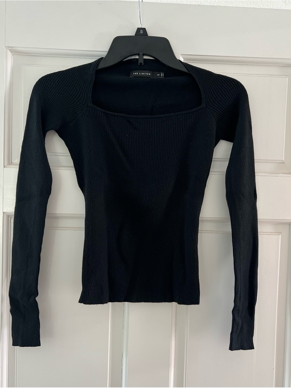 Black Long Sleeve Knit Sweater Top